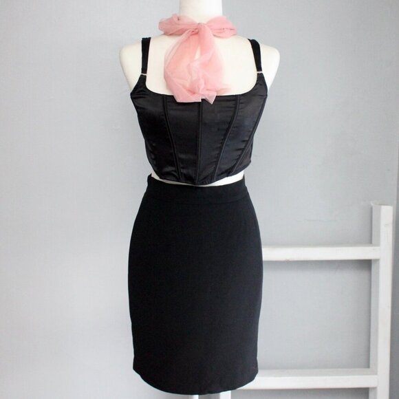 Versace Dresses & Skirts - Gianni Versace Genny Vintage Black Pencil Skirt Size 6 US / 40 Italy